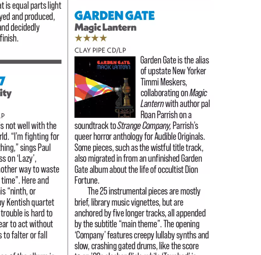 Thanks to @shindigmagazine for their 4* review of Garden Gates Magic Lantern.