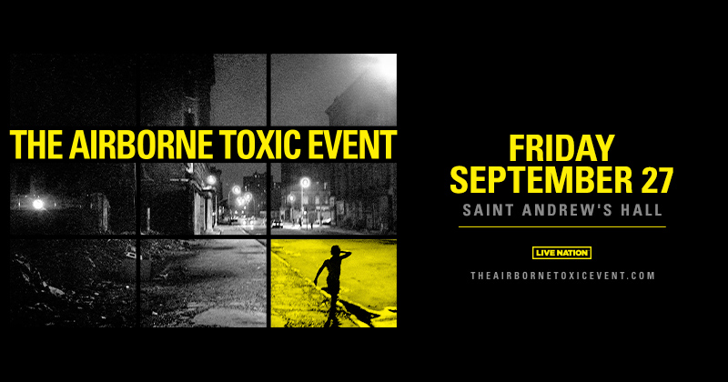 JUST ANNOUNCED ☣️ The Airborne Toxic Event is coming to Saint Andrew's Hall on September 27! You don't need a WISHING WELL to COME ON OUT if it's ALL [YOU] EVER WANTED 😉 🗓 Presale starts Wednesday at 10am with code RIFF 🎟 Tickets on sale Friday at 10am