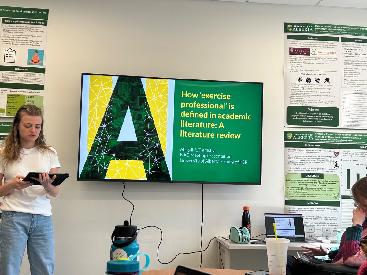 And that’s a wrap on the term for our practicum students! This was my first term supervising practicum students and I’m so proud of all that they achieved with three unique research projects pictured here! Congrats Brooke, Abi, and Rebecca! @brookehebert_ @UAlbertaKSR