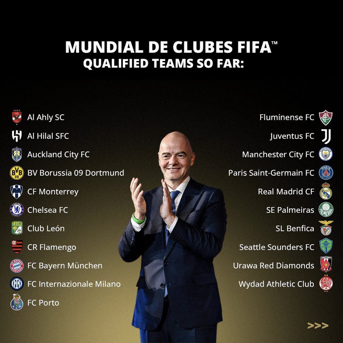 La #FIFA dio a conocer los equipos clasificados, hasta ahora, al #ClubWC 🏆 de 2025 a disputarse en Estados Unidos 🇺🇸.

📌 En Conmebol aún restan por definirse 3 cupos para el campeón de la #Libertadores 2024 y lo dos mejores del ranking.

¡Somos @Dep_SinLimites! 🎙⚽️