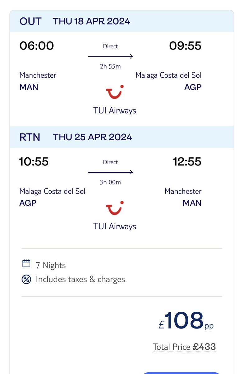 Two adults, two children, next week. Manchester to St Ives, Cornwall: 8-9 hours, multiple changes, £710. Manchester to Málaga: 3 hours, £433. Please help my domestic tourism industry is dying.