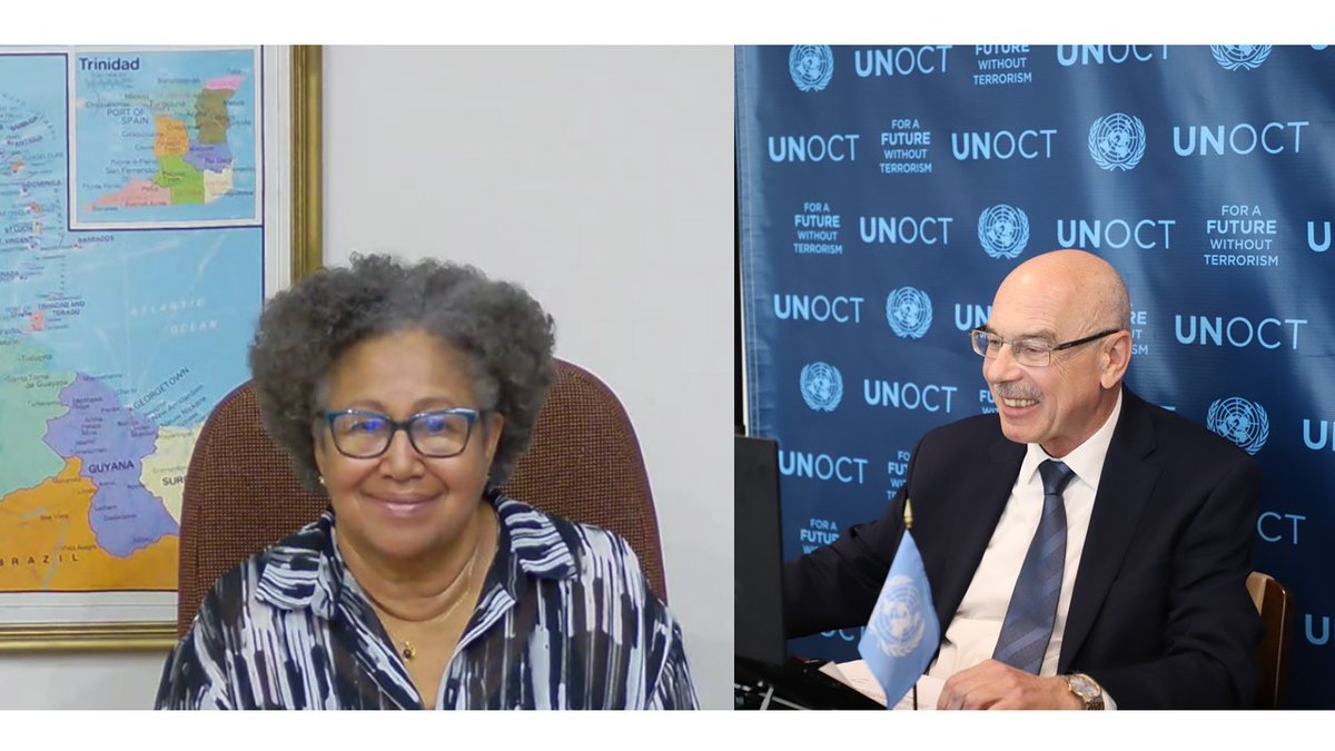 USG Voronkov & H.E. Dr. Carla Barnett, @SG_CARICOM discussed the #CARICOM- @UN_OCT Ministerial Conference planned in 2024 & aimed at implementing the @UN CT Strategy #GCTS while responding to #CounterTerrorism priority needs of the region #UNiteToCounterTerrorism