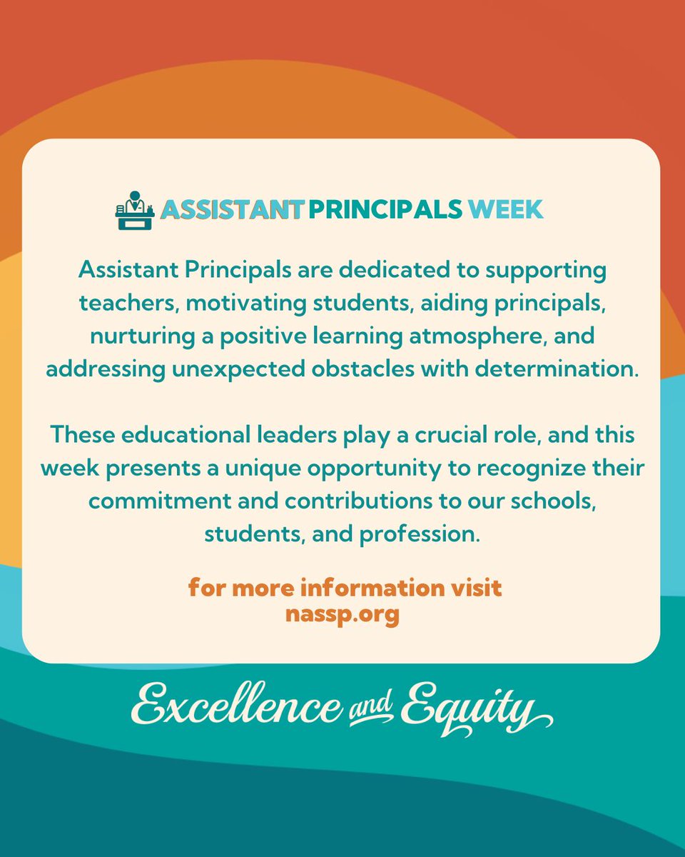 '🎉 Celebrating the backbone of our school's leadership this Assistant Principals Week! 🍎 From managing daily operations to supporting student success, our APs truly shine. Thank you for all you do! 👏 #AssistantPrincipalsWeek #SchoolLeadership #Gratitude'