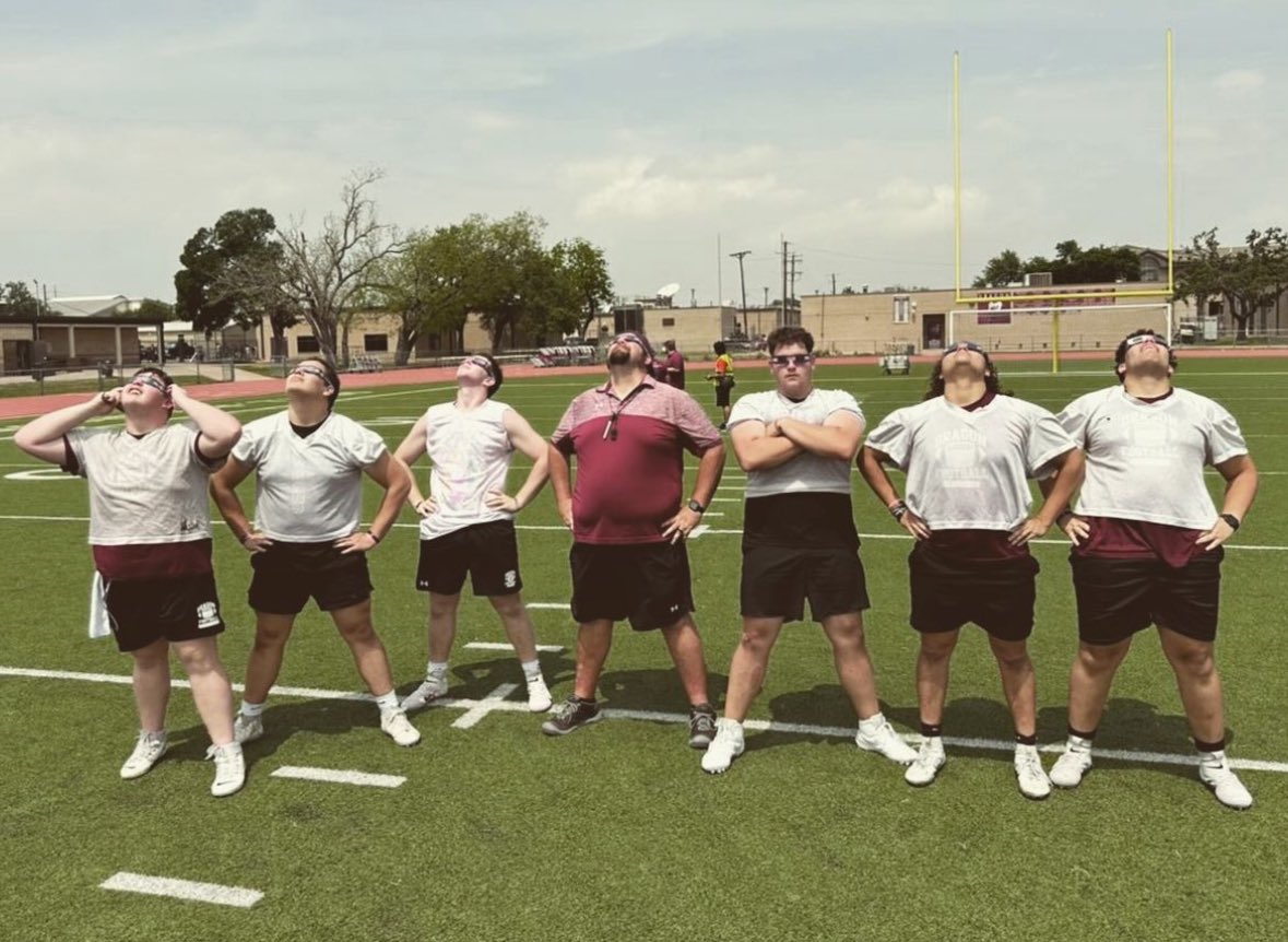 🏈🐉ROCK O-LINE VS ECLIPSE: 7 months from TODAY (Nov 8), Round Rock closes District vs Vandegrift #ROCKHARD #TXHSFB #SolarEclipse