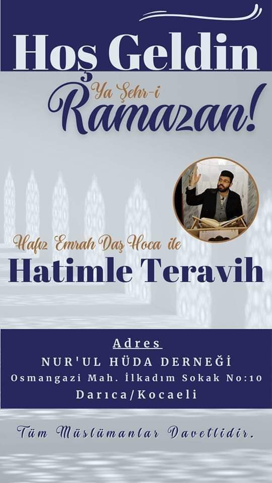 الحمد لله...
Bu sene de Ramazan ayında hatimle teravih namazını nasip eden Rabbime hamdolsun. 
Rabbim Kuran ahkamının cari olduğu sabahlara uyandırsın. (Amin).