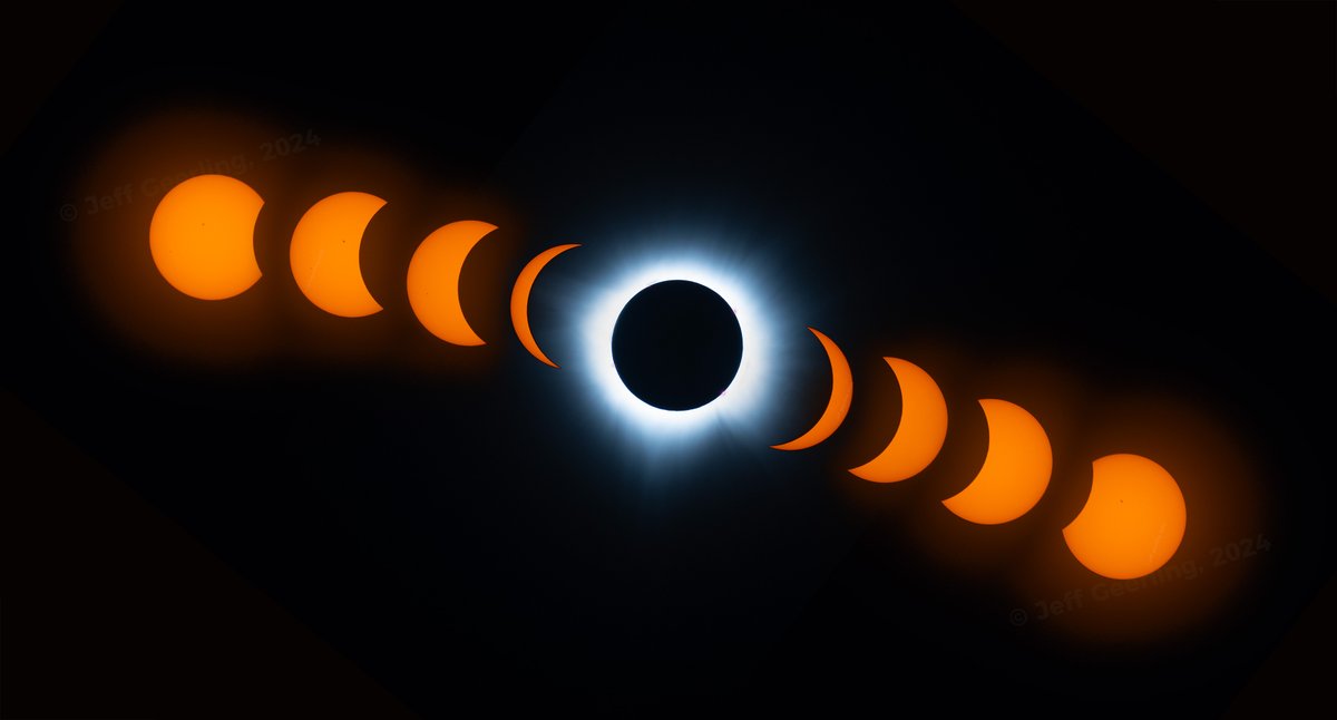 The #Eclipse was absolutely stunning. Here's a composite with all my images. Couldn't have asked for better #mowx weather in #Missouri. Also got to meet @smartereveryday in southern MO. Photos w/ Sony a6600 on tripod at 350mm, f/8 (except for totality), using a Celestron filter.