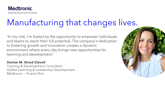 My manufacturing colleagues, including Denise, make me proud to work at Medtronic. Here, a life-changing career is yours to engineer. Join the team that power the extraordinary. #CareersThatChangeLives #MedtronicEmployee bit.ly/4asAGe1