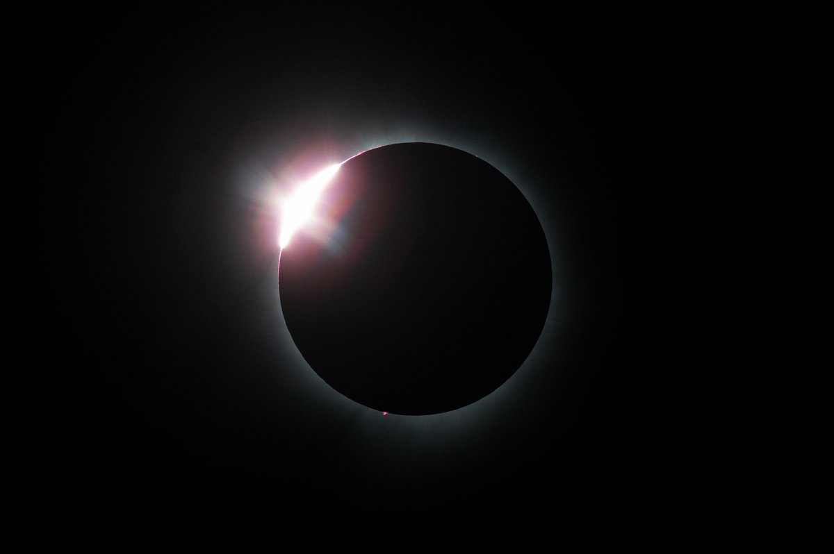 The 'diamond ring' of the total solar eclipse sparkled bright over Arkansas today! #arkansaseclipse2024 #ARStateParks 📸 Will Newton - ADPHT