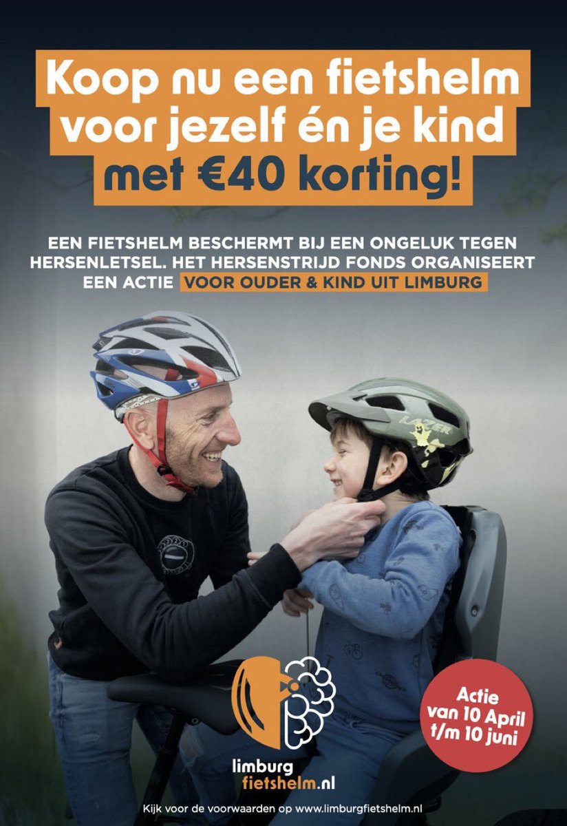 ROVLimburg's tweet photo. @ROVLimburg Limburg zet je Fietshelm Op! Ouder &amp; Kind campagne van het HersenstrijdFonds officieel afgetrapt in het Maastricht UMC+ #mvd01. #limburgzetjefietshelmop 
@limburg 

Vanaf woensdag 10 april as. Zijn vouchers te downloaden https://t.co/OvPPsiseXr https://t.co/176DZbpsVs