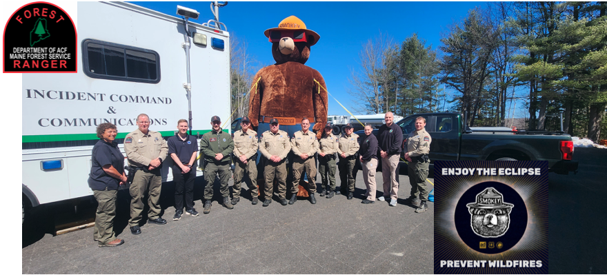 Hope you all enjoyed the #2024eclipse! The @MaineDACF Incident Management Team was busy keeping eclipse viewers safe in Maine. They even got me a custom pair of eclipse glasses 😎