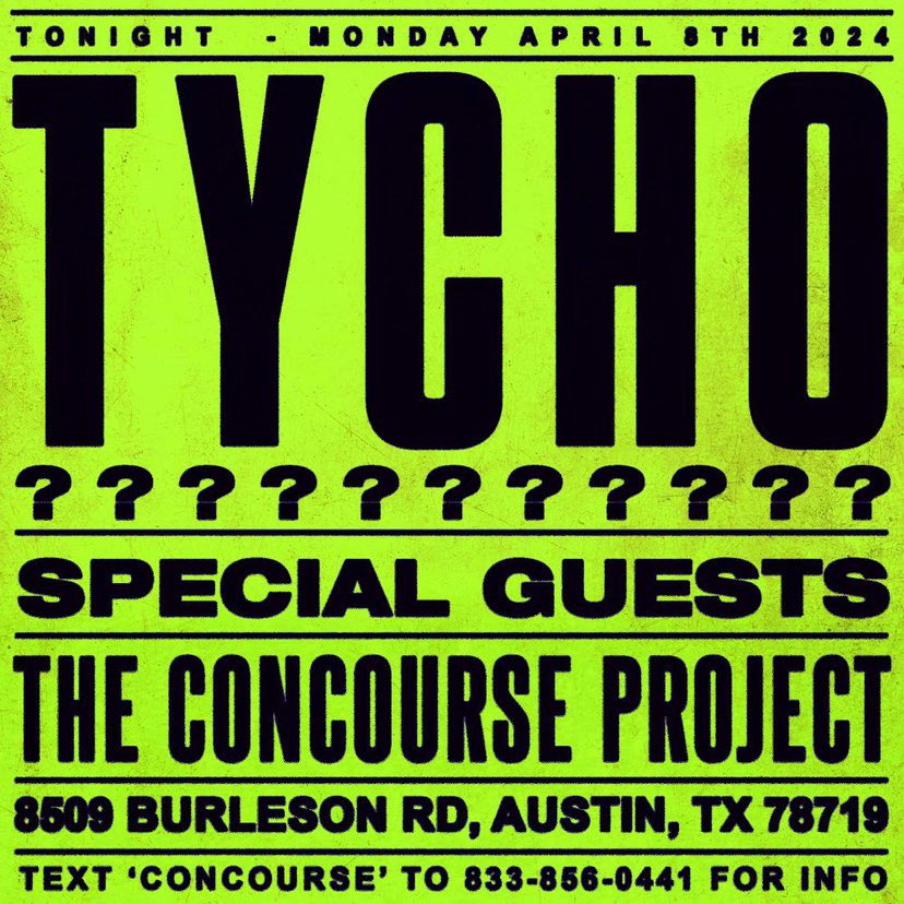 JUST ANNOUNCED. See you tonight 🌚 Tickets: seetickets.us/event/tycho/59…