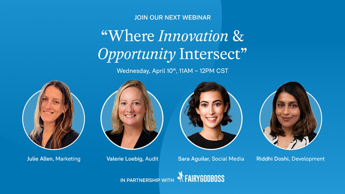 Don't forget to register for this week's webinar with @fairygodboss! Our team is sharing their approach to innovation, their career journeys, and the opportunities available across different departments and regions at #HowardHughes. Registration 🔗 bit.ly/49vb3Im