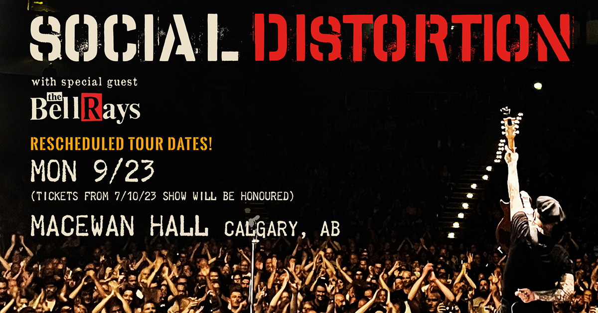 **LOW TICKET ALERT**
Don't miss @sociald1 and @thebellrays live at MacEwan Hall on Mon. Sep 23, 2024! Tickets available at showclix.com/event/social-d…
#socialdistortion #yyc #bellrays #yycevents #punkrock #yycconcerts #Calgaryconcerts #yycscene #MacHall