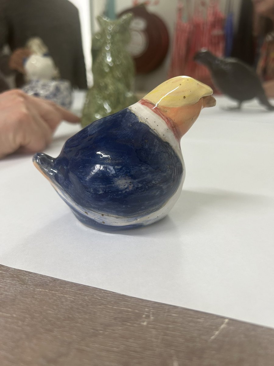 The similarities are uncanny. Of course, my stool pigeon sculpture was not meant to be flattering. #stoolpigeon #usefulidiot