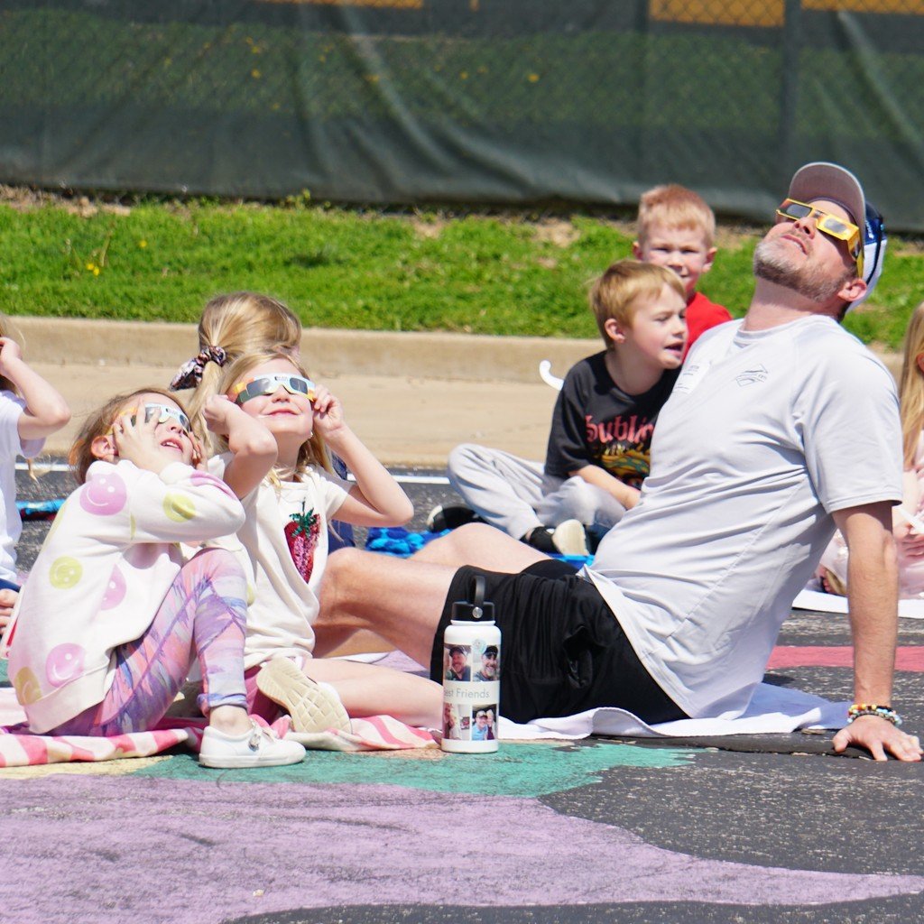 What a show! The weather cooperated as students, staff and parent volunteers took in the solar eclipse this afternoon.