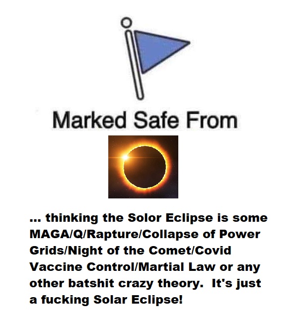 Nothing to see here... #SolarEclipse2024 #Eclipse2024 #MarkedSafe