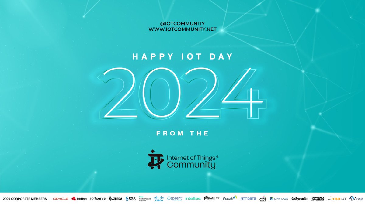 The @IoTCommunity - the world's first-to-market, the largest, and longest-standing independent IoT Communities, welcomes you to join us in celebrating World IoT Day 2024! Relive the amazing content from the IoT Day Slam 2024 event. #IoTCommunity #IoTSlam #WorldIoTDay #IoTDay2024