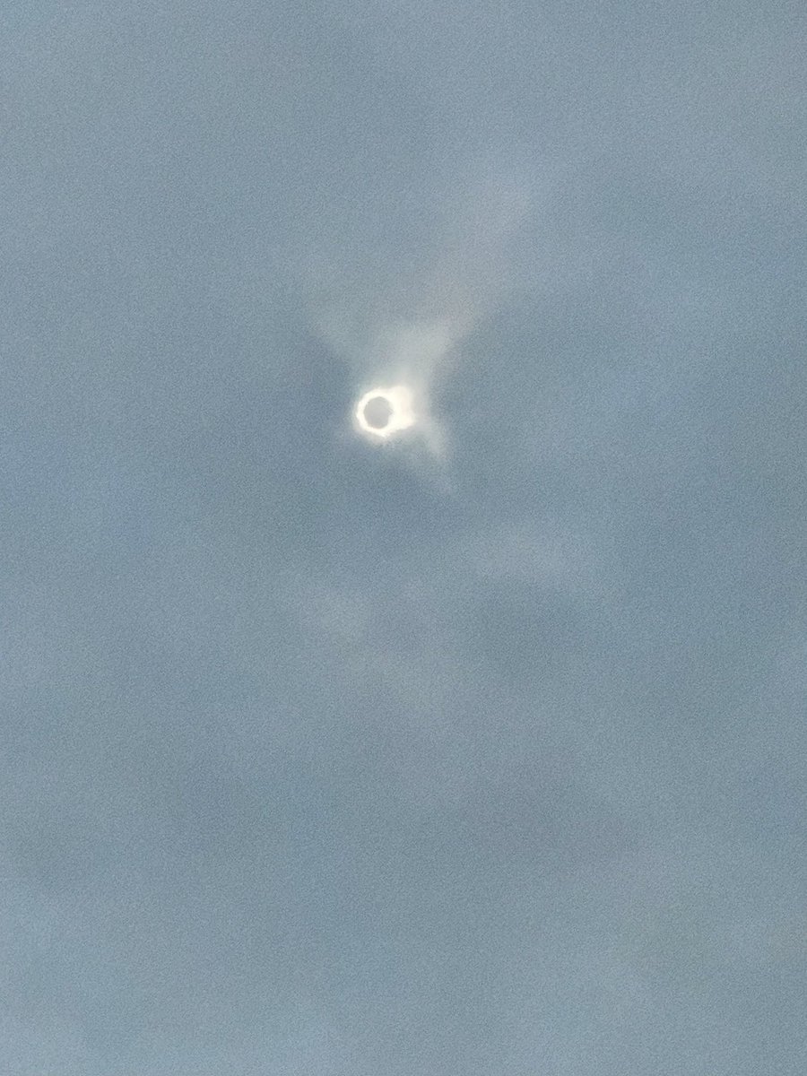 It was supposed to be sunny and then it wasn’t. But we still got some cloud breaking for it shine through #TypicalSyracuse #AndTheSunIsEclipsedBytheMoon