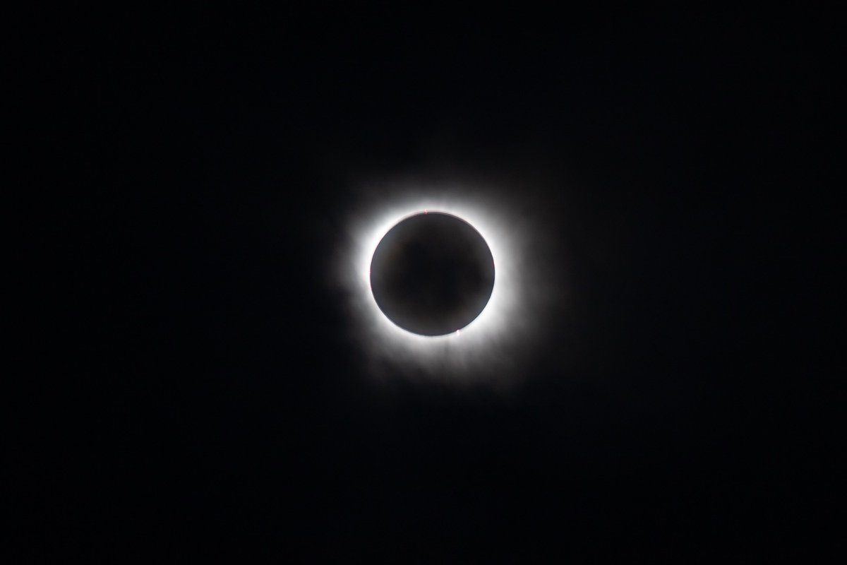 There it is! The total solar eclipse captured by our Space4 Center team, led by Lunar and Planetary Laboratory professor Vishnu Reddy and designated campus colleague Dr. Lucille Le Corre. They are working under the path of totality in Fredericksburg, Texas today #solareclipse2024