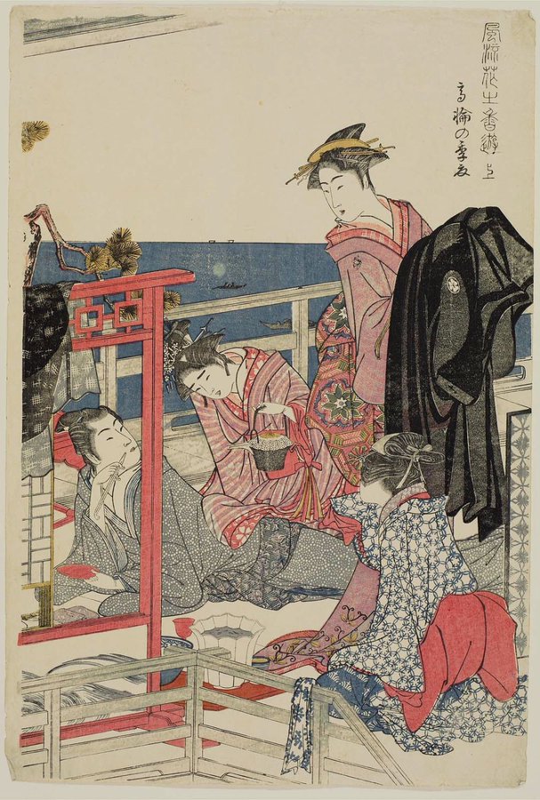 Late Summer at Takanawa, by Kitagawa Utamaro, 1783 #ukiyoe
