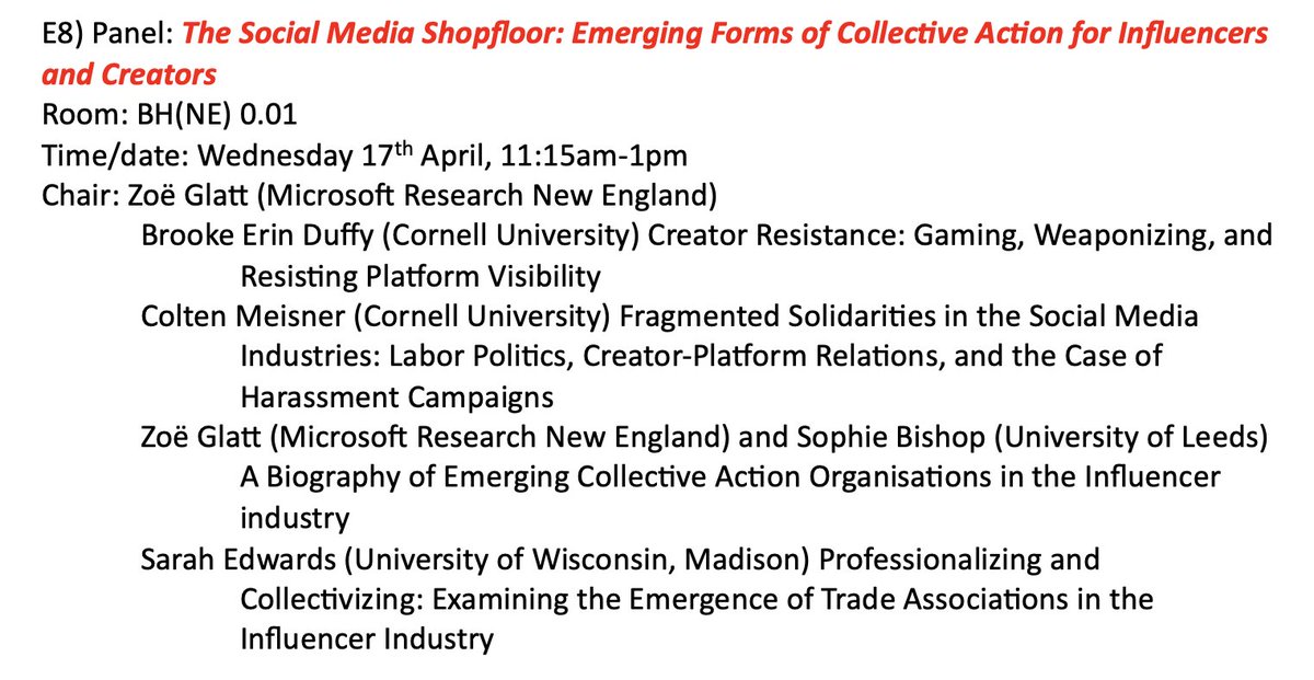 I'll be in London *next week* for the King's Media Industries conference! Can't wait to be back home and really looking forward to our 🔥 panel with @brookeerinduffy @sophiehbishop @seedwards3 @coltenmeisner Hit me up if you'll be there and want to meet! ☕️ #MI2024