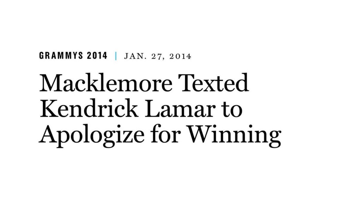 Some Kendrick Lamar headlines over the years...