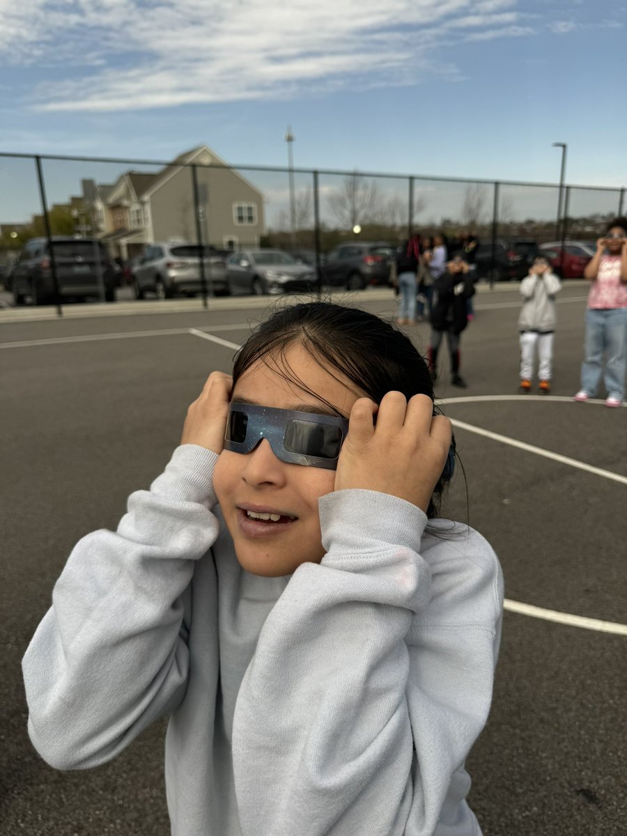 How cool to watch the #SolarEclipse2024 with our @BaltCitySchools scholars and staff!!! Thank you @CSDBenitaBrown getting the #NASA glasses so that we could all watch safely! An experience we will remember for a lifetime!