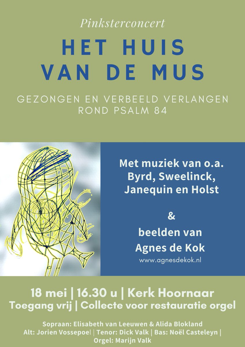 Liefhebber van muziek, beeldende kunst, vogels en de natuur? 👉 Pinksterconcert 'Het huis van de mus' door 5 zangers. Welkom op 18 mei, 16.30 u in Hoornaar. Check dit filmpje voor meer info:
watch.wave.video/bKfce6qY1pYaOi…