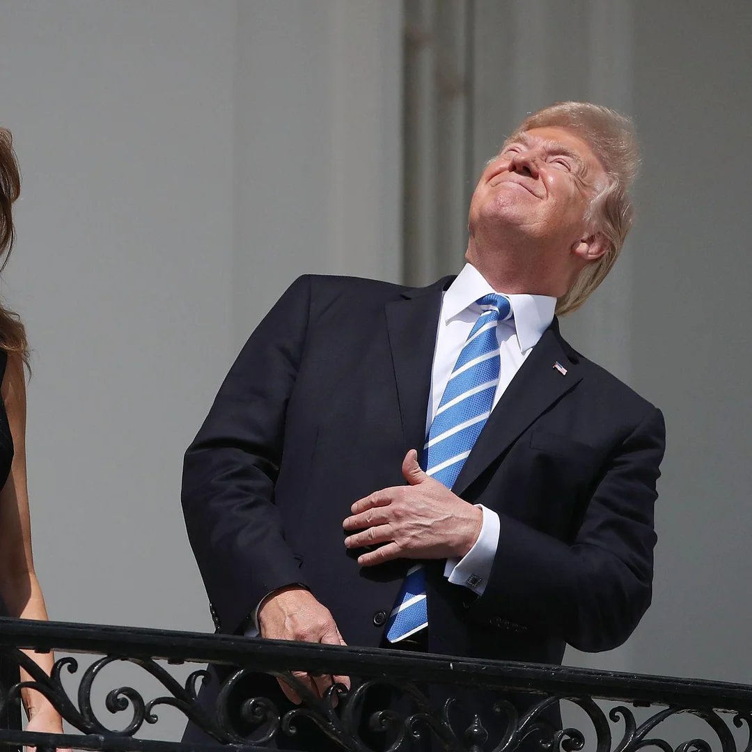 PROVING once again, Donald Trump is Not Stable nor a Genius. #Solareclipe2024 #solareclipse #Eclipse #Trump #MAGA @MELANIATRUMP @kimguilfoyle @KellyannePolls @kayleighmcenany @joerogan