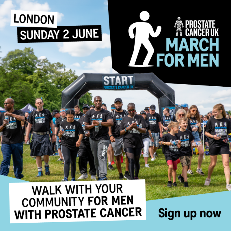 ProstateUK's tweet photo. Share stories, celebrate loved ones, and walk towards a better future for men 💙