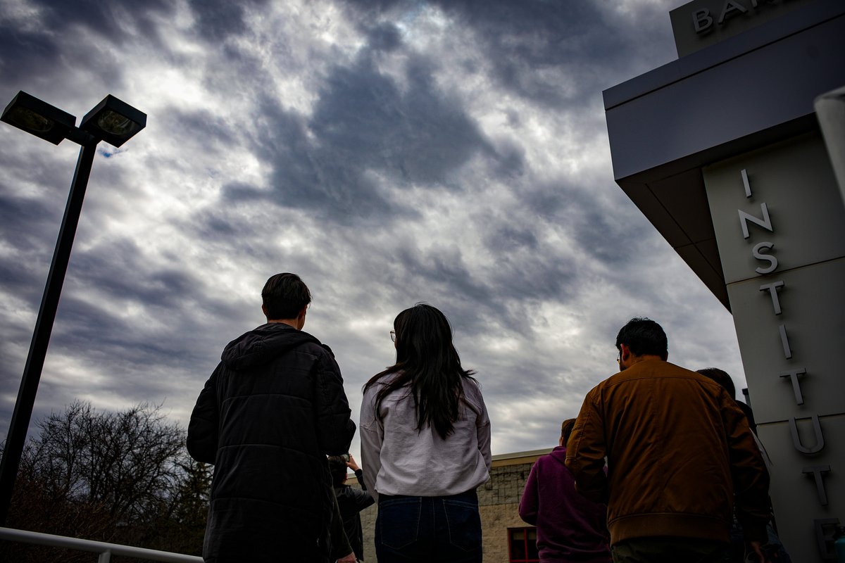 Despite some heavy cloud coverage, members of the Baker community were able to take in and enjoy the 2024 solar eclipse up on the hill. 🕶️☀️ 📷: Nik Danev 📷: John Enright