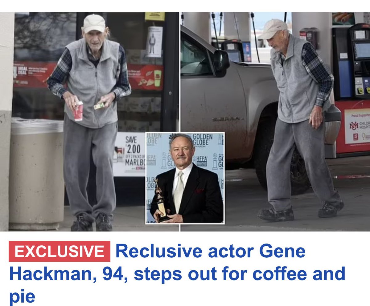 I love Gene Hackman, but I don't consider a 94 year old man eating pie an 'Exclusive'