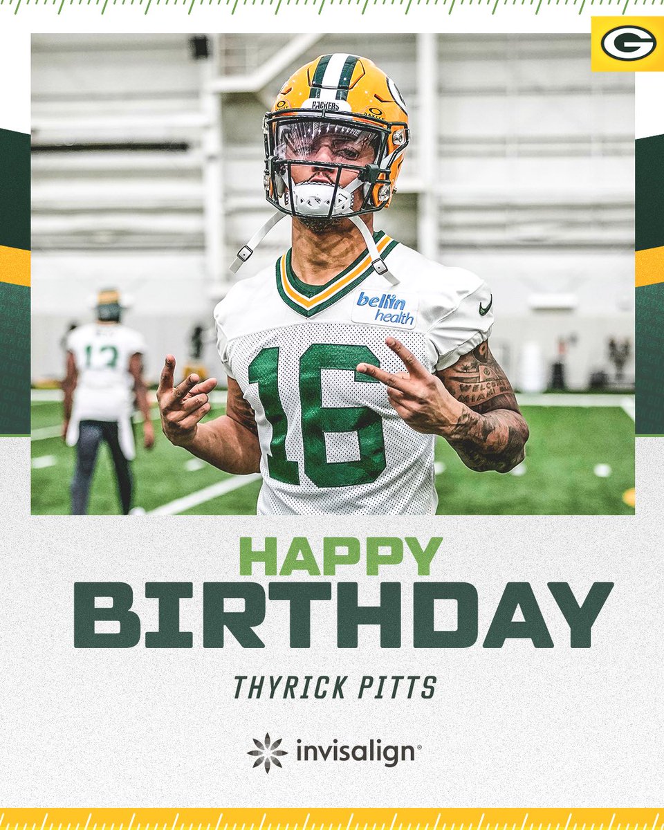 Happy birthday, @t_pitts1! 🥳 #GoPackGo | #SmileLikeAPro