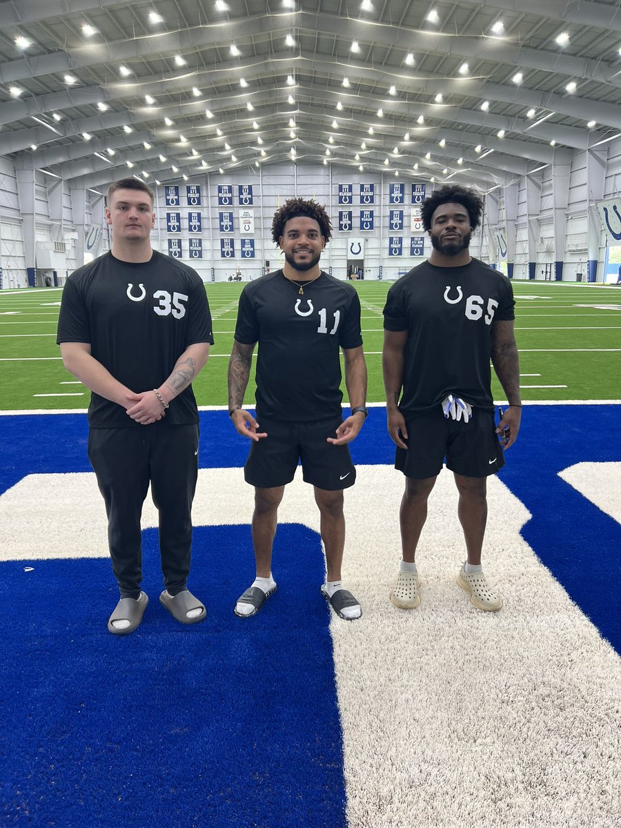 No words. #bestpicever James Makszin (DT, Ball State), DeQuece Carter (WR, Indiana, Fordham), Hugh Davis (LB, Louisiana Tech, BC) attend invite only Local Day today at Indianapolis Colts @colts Proud of you all! @makszinj55 @DeQuece_Carter @HUGH__DAVIS #roadto2024NFLDraft