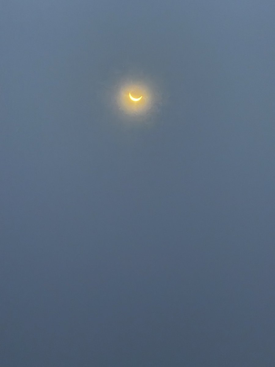 Eclipse on campus today! Cool scene!