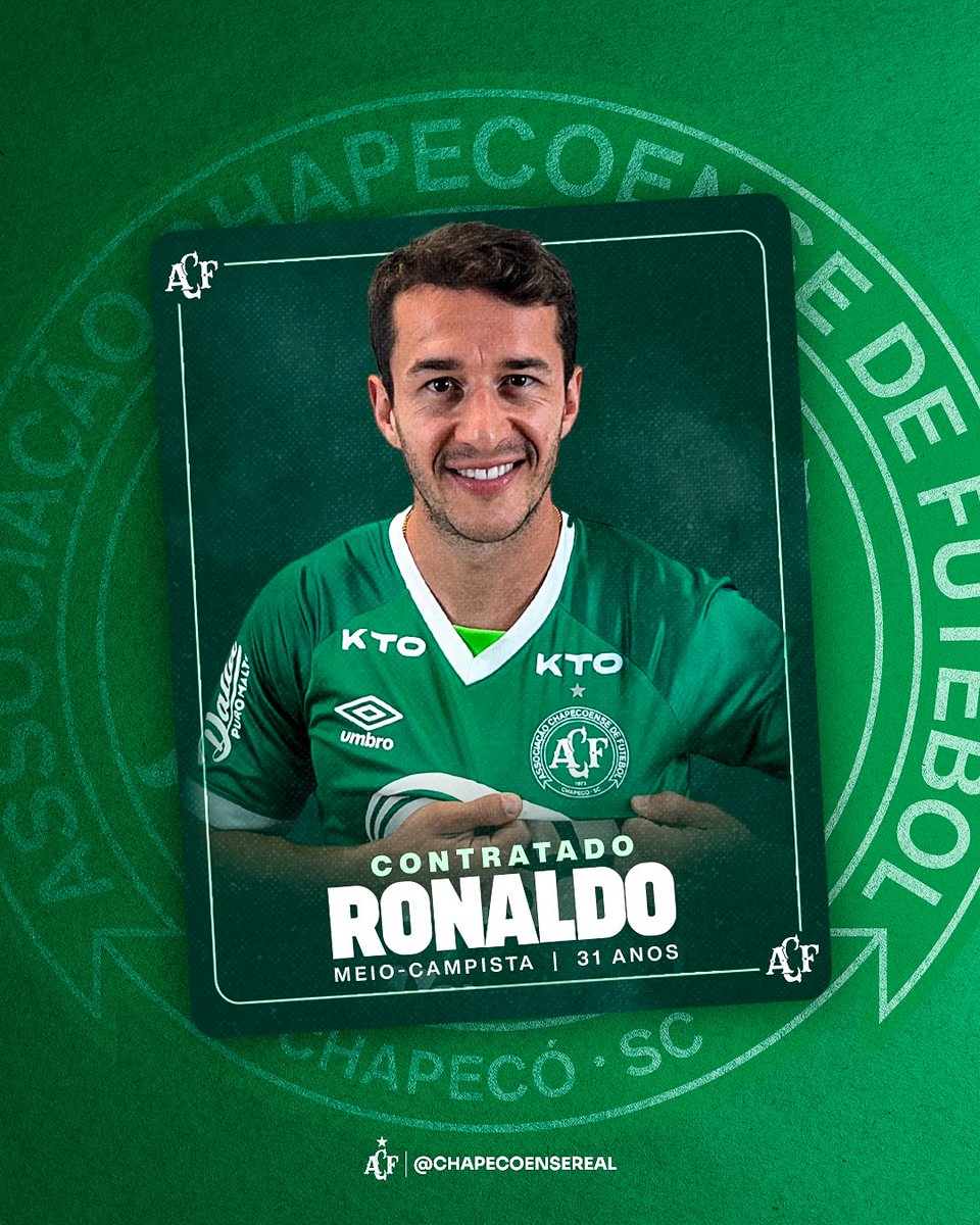 FECHADO COM A CHAPE! 🇳🇬🤝 O meio-campista Ronaldo Mendes, de 31 anos, é o novo reforço do Verdão para os compromissos da temporada. O atleta firmou vínculo definitivo com o clube alviverde até 30 de novembro de 2024. Bem-vindo à família Chape, Ronaldo! ➡️ Leia mais sobre a…