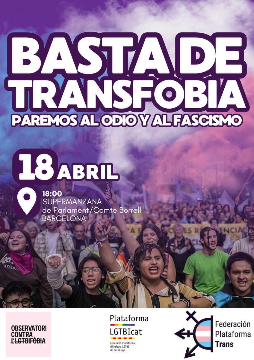 🏳️‍⚧️ 𝗦𝗶 𝗻𝗼𝘀 𝘁𝗼𝗰𝗮𝗻 𝗮 𝘂𝗻𝗲, 𝗻𝗼𝘀 𝘁𝗼𝗰𝗮𝗻 𝗮 𝘁𝗼𝗱𝗲𝘀 🔥 🚨 La segunda agresión a jóvenes trans en Barcelona en los últimos 10 días 😡 ⚠️ La impunidad de los discursos de odio en redes sociales, nos sitúan en la diana de las agresiones, poniendo rostros y cuerpos…