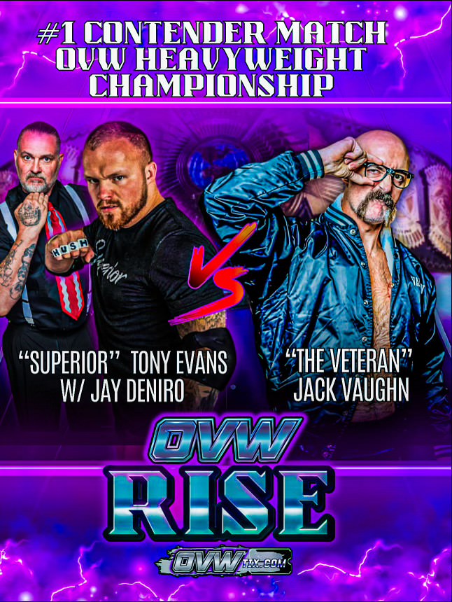 THURSDAY! A man who wants to be champion faces a man who’s made a home in the championship conversation at OVW when TONY EVANS takes on JACK VAUGHN!