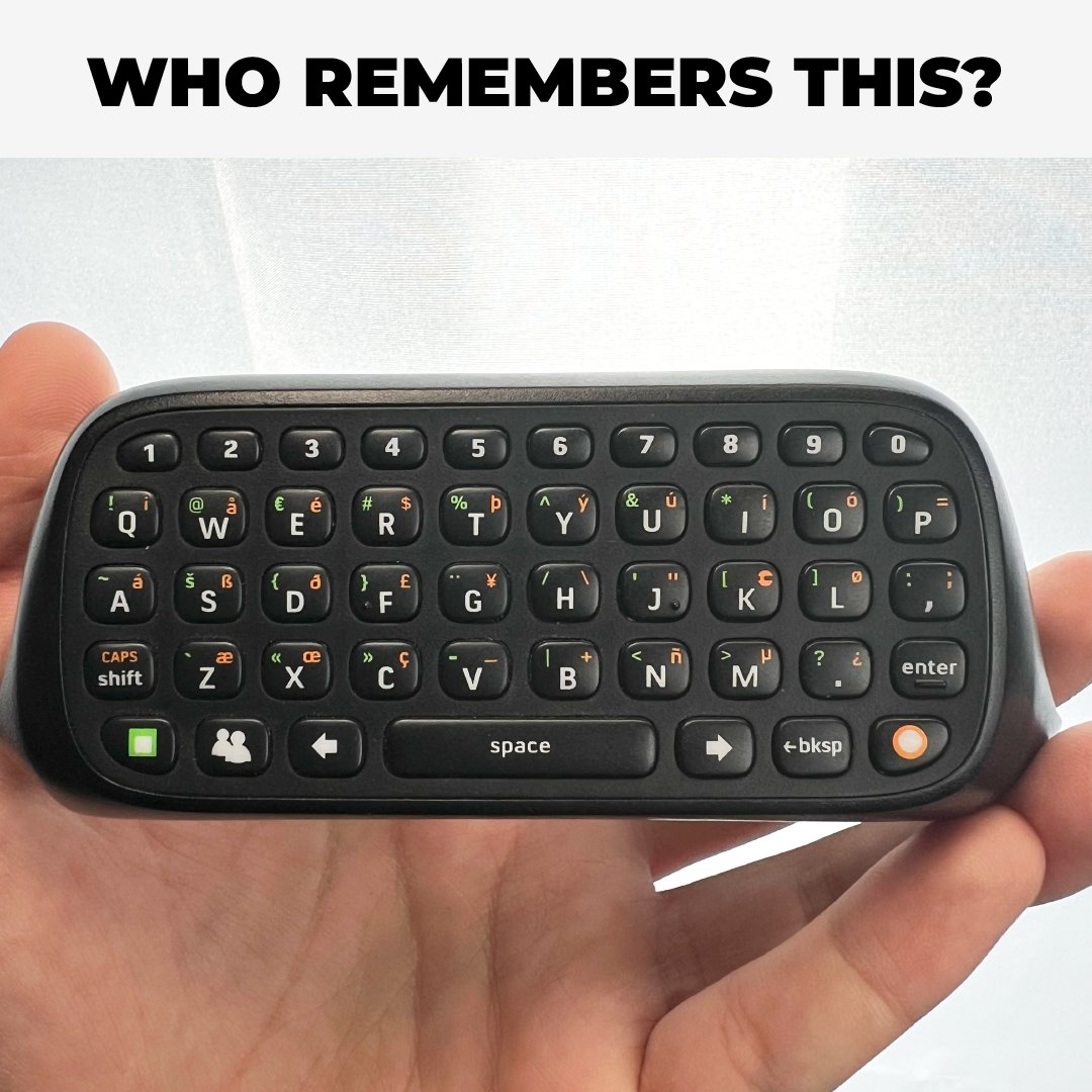 Do you know what this is? . . . #nostalgia #xbox #xbox360 #retro #microsoft #typing #trivia #didyouknow #accessory #2010s #childhoodmemories #online #multiplayer #halo #callofduty #COD