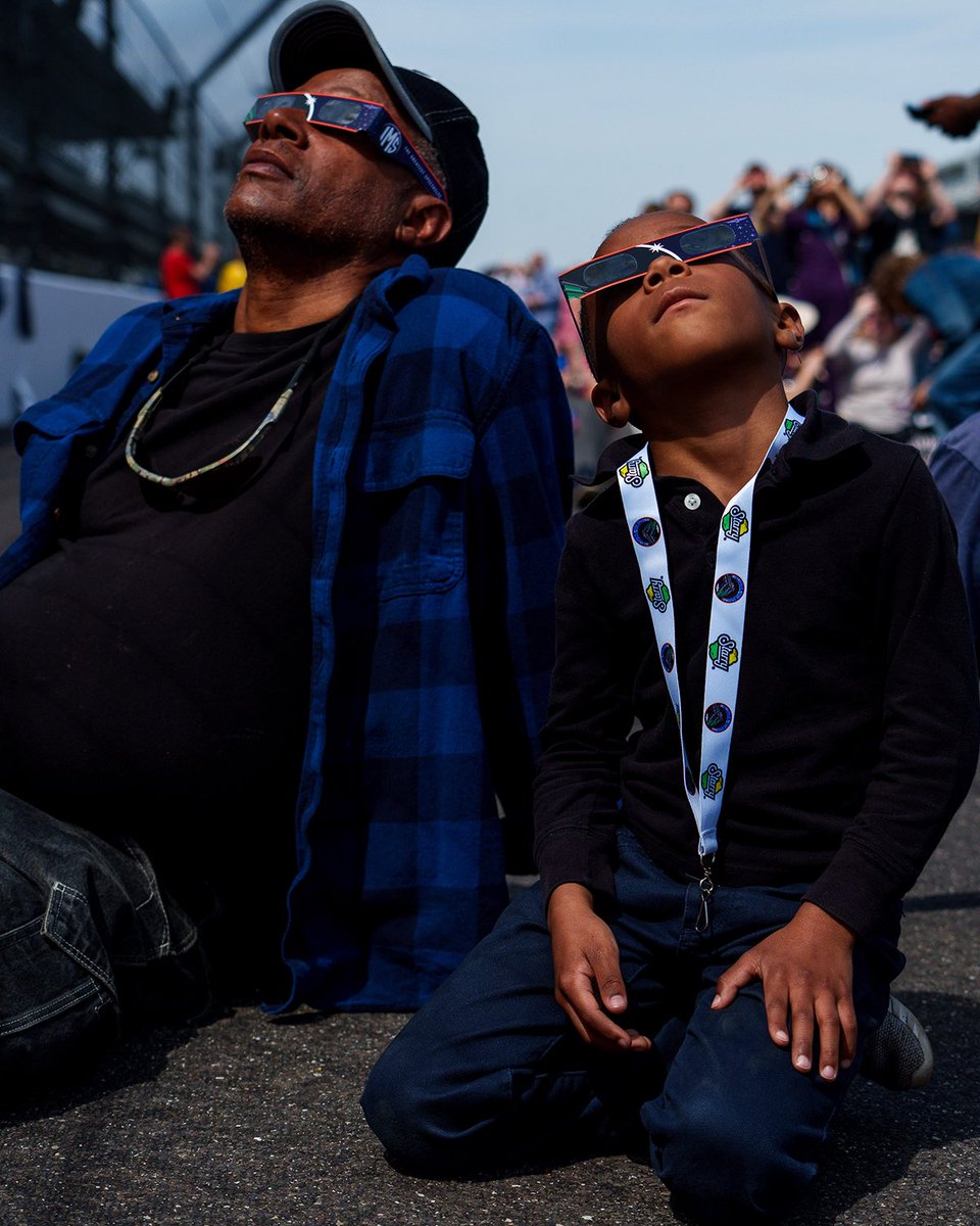 Thousands came together at Indianapolis Motor Speedway to experience the Total Solar Eclipse.