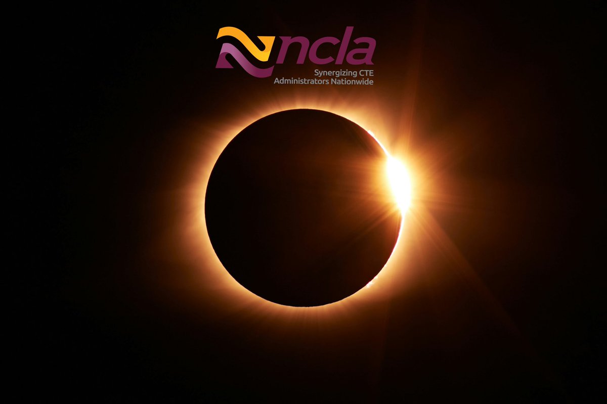 As the moon shadows the sun in today's solar eclipse, let's reflect on how CTE leaders can cast a light on the paths less traveled. Together, we will create a legacy that outlasts the fleeting shadow of an eclipse, enduring as a beacon of opportunity in CTE. #Careerteched