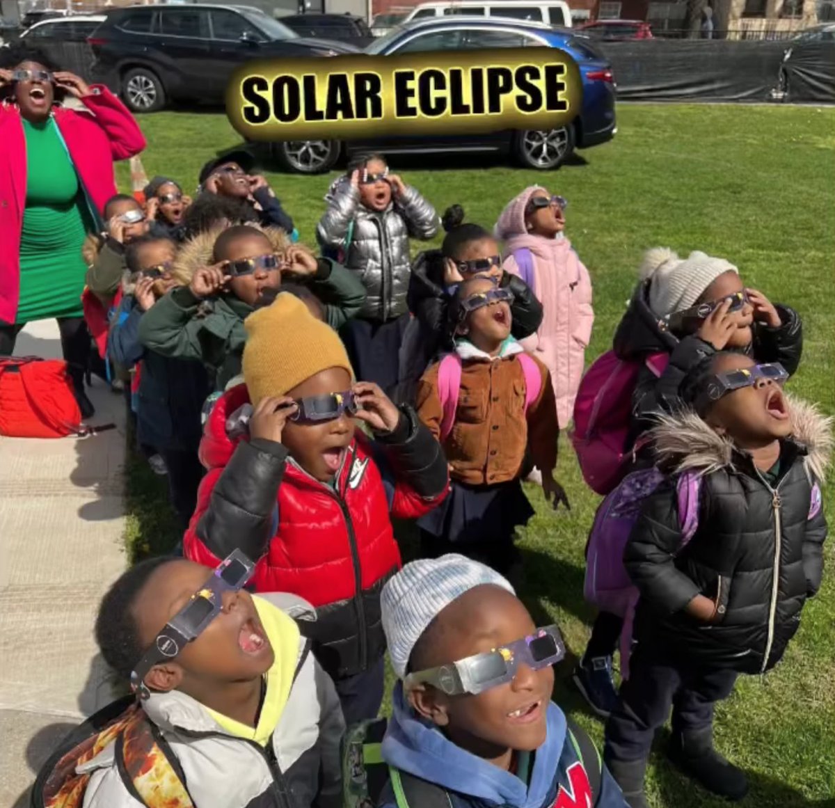 Things are looking up as #KIPPNYC students across Brooklyn, Manhattan, and the Bronx gathered to watch today's #solareclipse