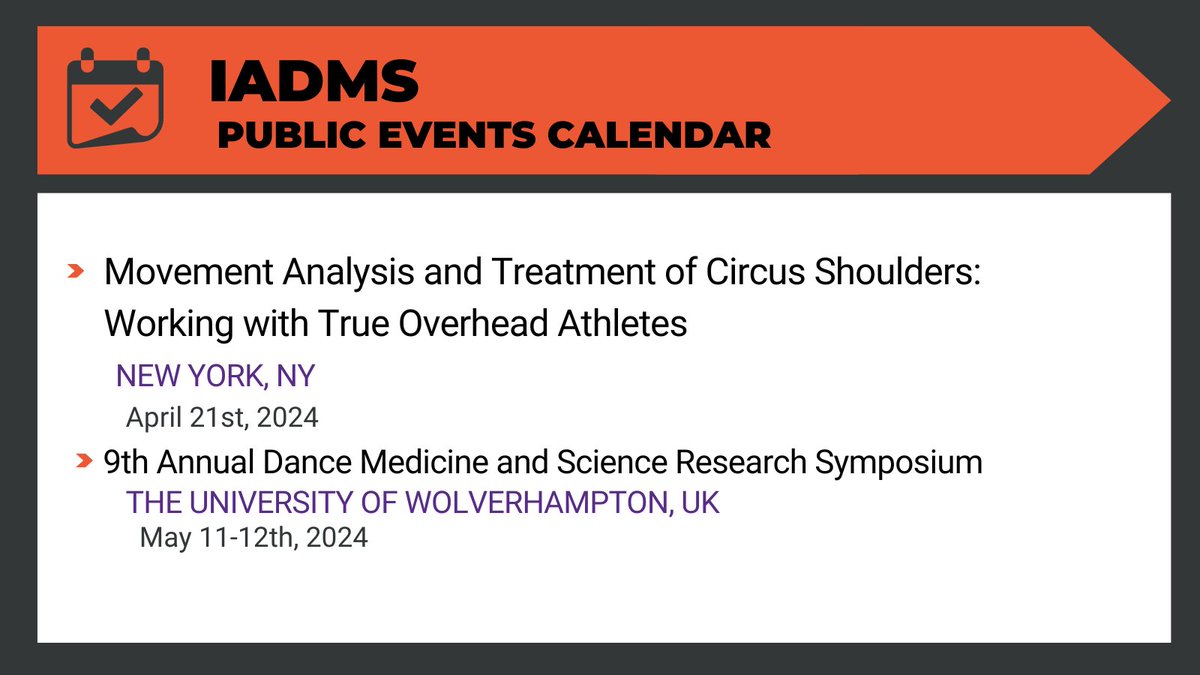 Check out our upcoming April and May events! For more information on each event and to keep up to date with events happening around the world, visit: iadms.org/resources/even… IADMS members can use the 'Submit an Event' link at the top of the webpage to share upcoming events.