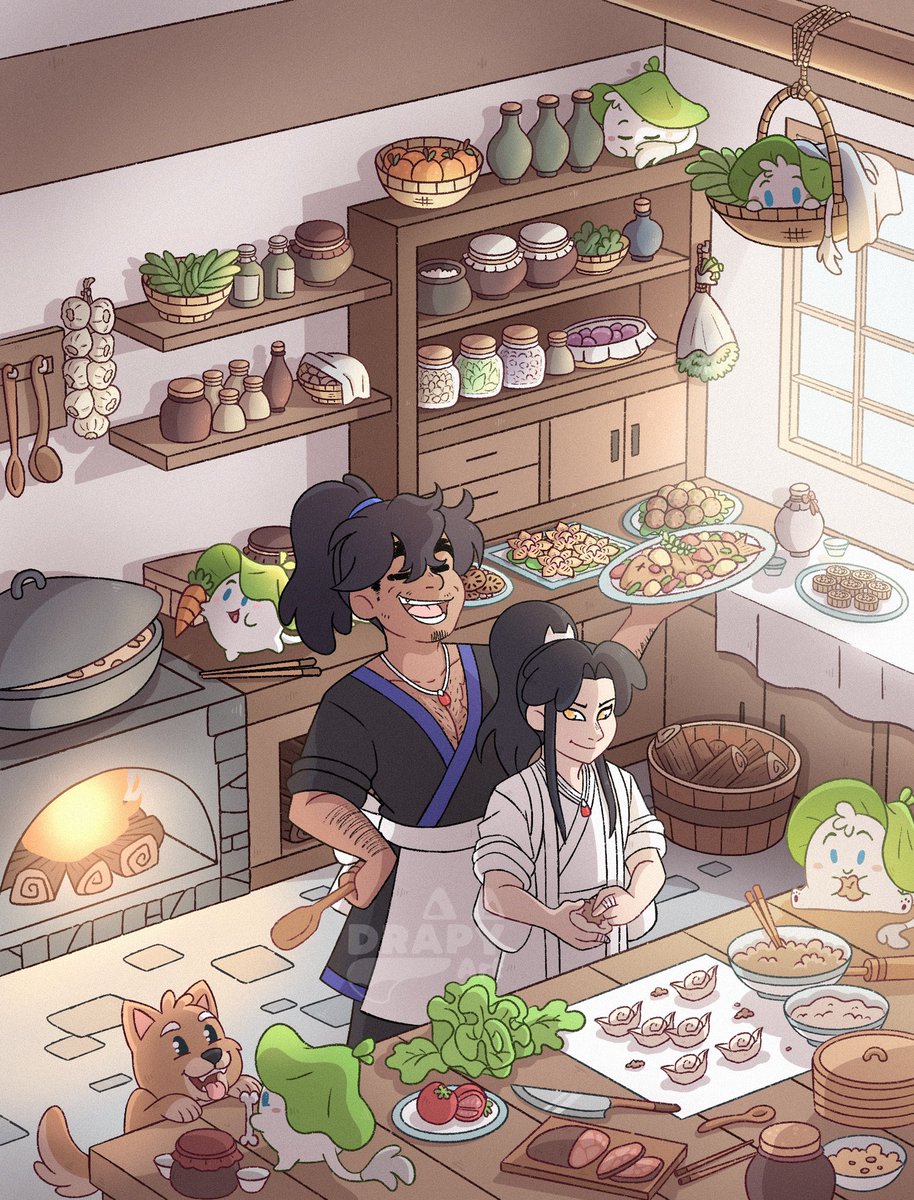 The best birthday present is spending quality time with your husband preparing tasty meals🎉🎂🐶💍🐱 (Xue Meng is also coming for dinner🦚.) #二哈和他的白猫师尊 #2哈 #2ha #ranwan #墨燃0409生日快乐