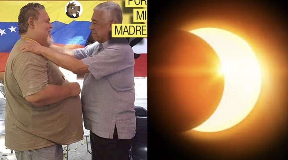 Venezolanos confunden el abrazo entre Barreto y Fermín con Eclipse Solar