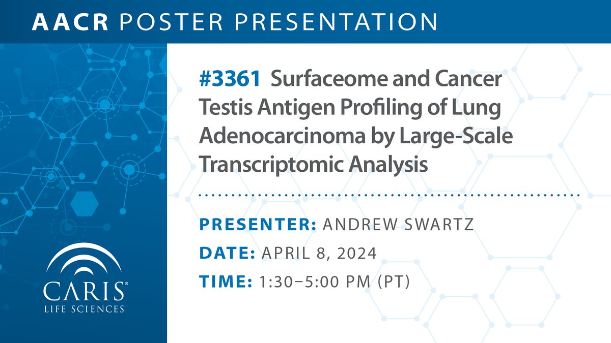 Can novel therapeutic targets in lung adenocarcinomas be identified with different driver mutations? Dr. Andrew Swartz discusses an analysis of surfaceome and cancer testis (CT) antigen candidate genes by WES and WTS of 9,000 tumors. #AACR24 ow.ly/PEOE50RaH3w