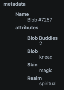 mdv_btc's tweet photo. As a fellow generative THREE.js coder, I wanted to take some time to highlight some of the INCREDIBLE tech advancements that have made BLOBS possible! This stuff is seriously insane and impressive, it's been very fun to dig into.
While I use the vanilla THREE.js libraries inscribed by @OnChainMonkey, BLOB is built with React Three Fiber, which is similar in concept, but uses libraries inscribed by the BLOB team @nurorealm @Elocremarc, @boppleton and many others. There is a very impressive web of recursion happening behind the scenes to make this art render to quickly and efficiently.
So, what is the primary BLOB (named "Blobby") from each piece made of? In short, it's a Sphere (created with SphereGeometry) of size 1, that is split into 32 segments of both height and width.
So, how does Blobby move and change shape/color? Each pair of nearby width/length segments meet to create Vertexes, which are then manipulated by the GLSL Shader code under the hood.
GLSL is a high-level language for controlling shaders and graphics. In THREE.js, we apply GLSL to an object by adding a ShaderMaterial to it. In short, this Shader code has to answer this question:
"For each vertex/point on the object, how should it's position be manipulated, and what color should it be?"
To manipulate Position, we supply what's called a "Vertex Shader". And to manipulate Color we supply a "Fragment Shader".
When you look at a blob listing, you'll see a few attributes. For each "Blob" value (ex. extreme, curvaceous, gelatinous, etc) the team has created a Vertex Shader that determines how each point should be manipulated over time.
Likewise for each "Skin" value, there's a corresponding Fragment Shader GLSL segment.
- Lets look at my blob specifically. Blob 7257:
- Mine has the Knead Blob type, which takes the X,Y and Z position of each point, and distorts their values based on a Sine curve, evolving over time.
- For the Skin, mine uses Magic which calculates several different color values based on the elapsed time & positions, and combines them with trig to create beautiful, colorful patterns across the surface.
There's dozens of Blob and Skin types, which are driven by THOUSANDS of lines of custom GLSL shader code. The scope of this, and the effort it took to put on chain, is incredible.
So what's "Realm"? And how did they create the Blob mask? Most people would just use a static image to create the mask. But that wouldn't look realistic in a 3D setting, and would fall flat depending on the angle.
The BLOB team chose to instead construct the mask out of a meticulously calculated set of vertices, and render it using an ExtrudeGeometry. This saves space when compared to a traditional PNG, and vastly improves the interactivity of the Blobs.
The Realm attribute corresponds to a map of color values, which are used to create the Eye and Mask color combination on each blob.
The BLOB Team has also used the most cutting edge ordinals tech to make sure their collection will remain up-to-date and relevant in the future of Ordinals.
- The collection uses the "Sat-1" end point to allow them to update their generator code in the future if required.
- They actually inscribed their metadata for each piece ON-CHAIN, instead of just in a hashlist. Which means that for all eternity, every marketplace and listing will have the correct data.
- They used Parent-Child to connect the collection and prove provenance, which is something that will only become more valuable in the future.
I hope this was interesting or useful to some of you! If you liked it, I have been writing a Gitbook about generative on-chain art, explaining this tech in more detail. check it out! https://t.co/ofAN8Kvetq
To learn more about shaders, the best place to start is the Book Of Shaders: https://t.co/MjbS0rkK4u
Also if you made it this far, I'd appreciate if you took a look at our project's X profile, and collections on MagicEden. https://t.co/AMrM8BmBOy
https://t.co/R5l4rjK31y
Thanks for your time everyone, long live #GenerativeArt!