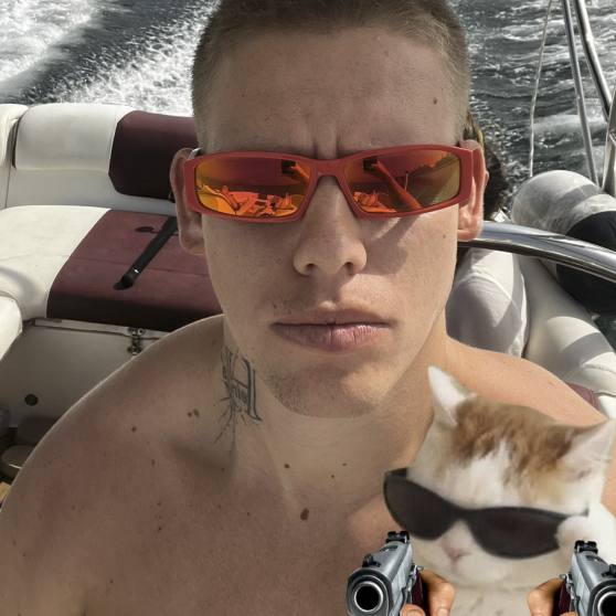 bruvcatsolana's tweet photo. @cousincrypt0 the shades stay on bruv https://t.co/PSXz2UUloS