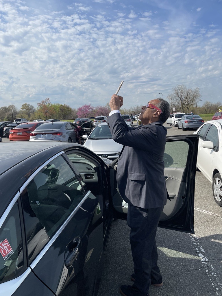 Landed back in D.C. just in time to catch the near total #eclipse! Hoping all those back in #MO05 enjoyed the event as much as I did!