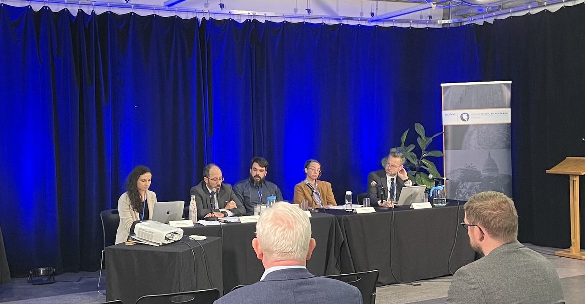 🙌The 1st day of the conference «#ClimateSecurity and its Challenges» draws to a close! 👉1 keynote from Mathieu Bussières, 3 panels & many interesting discussions. Thanks to all the panelists & participants. See you tomorrow! To register for day 2: eventbrite.ca/e/billets-day-…